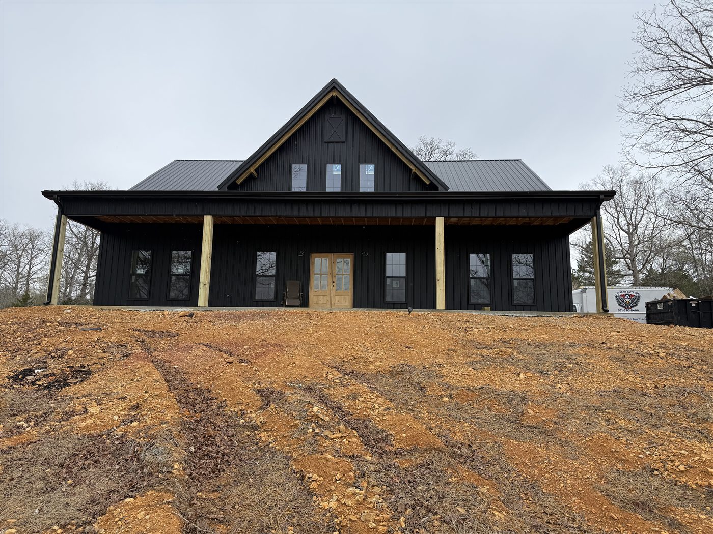 Residential gutter project showing finished exterior work